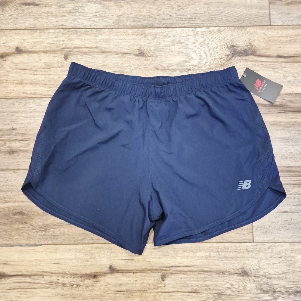 New Balance 7IN Woven Shorts Mens Large Blue Running Athletic Lined 7 Inseam